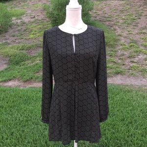 Anthropologie Harlyn Honeycomb Long Sleeved Romper